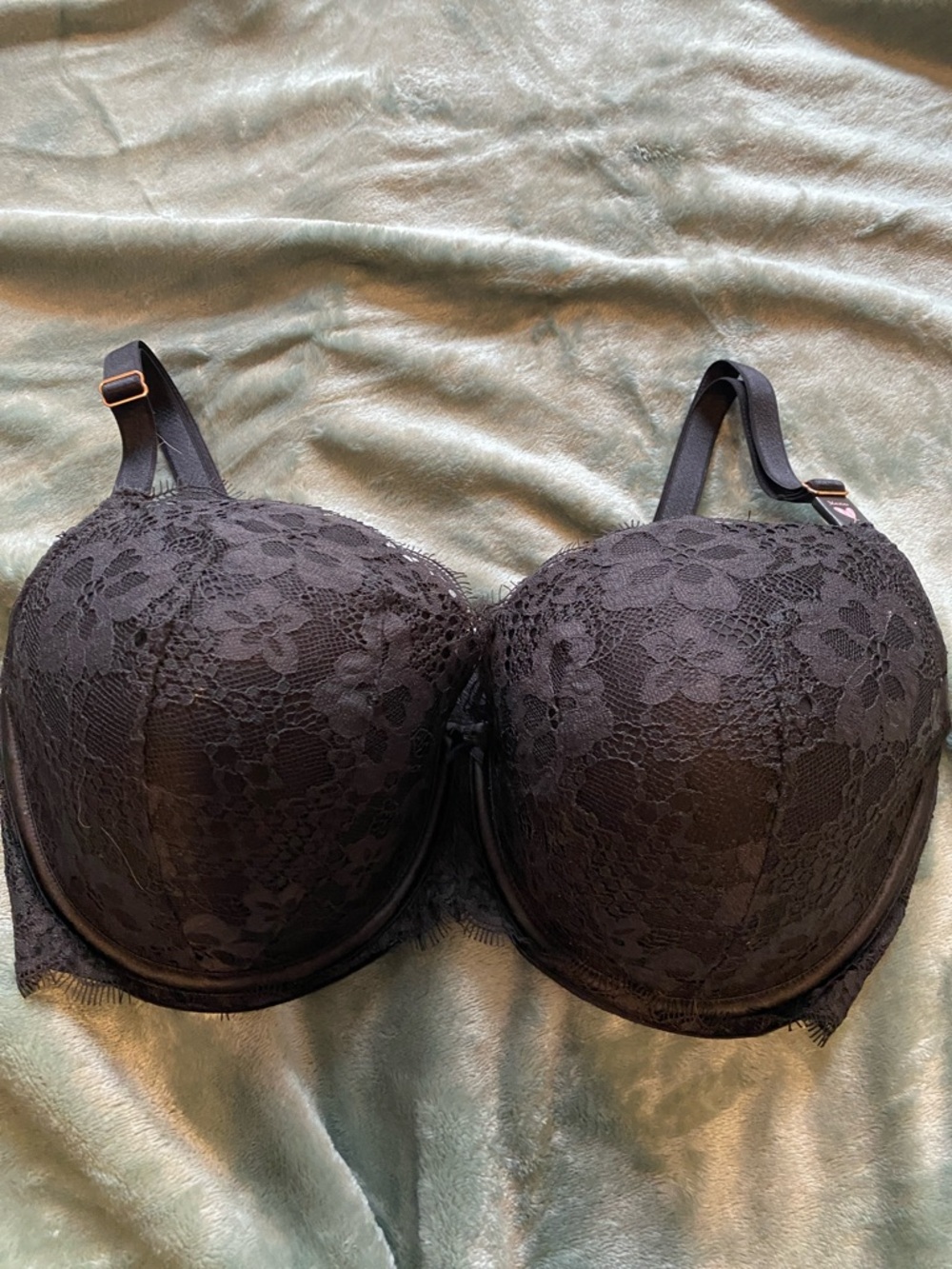 Victoria’s Secret Black Lace Full-Coverage Bra - Women Intimates 36 DDD F